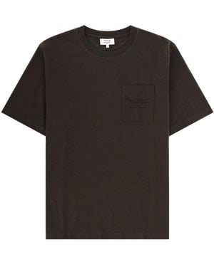Maison Kitsuné T Shirt "Poetic Script" - Black