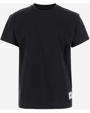 Jil Sander Set Of Three Cotton T Shirts - Black