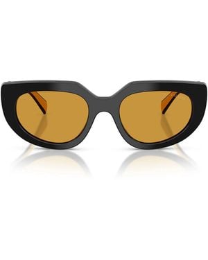 Prada Zonnebril Prd02 S 02 K50 P Zwart Topaas/donker Honing Dames - Bruin