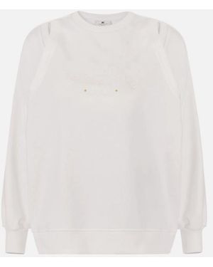 Elisabetta Franchi Cut Out Jersey - White