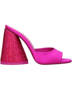 The Attico Satin Platform Sandals - Pink