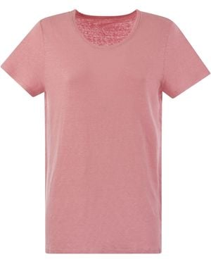 Majestic Crew Neck T Shirt - Pink