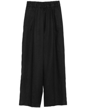 Semicouture Jhonny Linen Trousers - Black