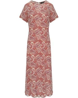 Weekend by Maxmara Crespo Brick Long Dress - Pink