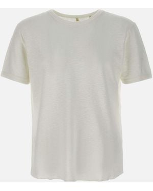 sunflower Jagger Waffle Cotton T Shirt - White