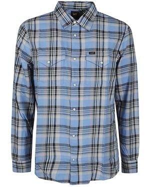 Lee Jeans Logo Long Sve Shirt - Blue