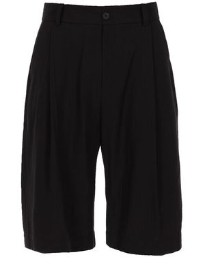 Studio Nicholson Mini Linen-Cotton Blend Shorts - Black