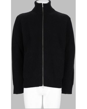MM6 by Maison Margiela Maglia A Costine Con Zip - Black