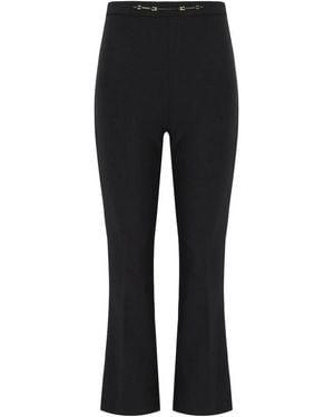 Elisabetta Franchi Cropped Trousers - Black
