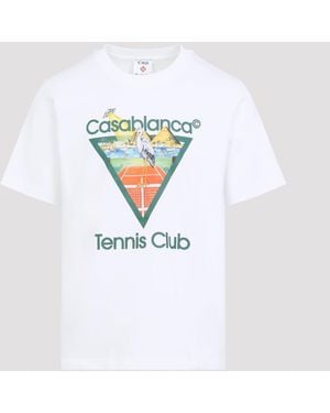 CASABLANCA Tennis Club Short-Sleeve T-Shirt - White