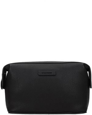 Piquadro Beauty Case Uomo Pelle Nero - Black