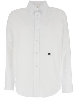 Celine Céline Cotton Poplin lose Hemd - Weiß