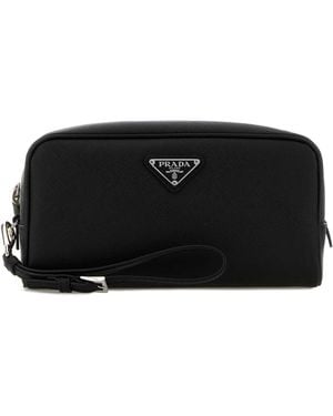 Prada Leather Beauty Case - Black