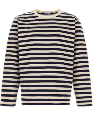 Junya Watanabe Embroidered Cotton T Shirt - Black