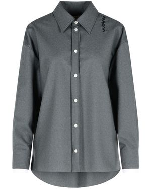 Marni Camicia Di Lana Vergine - Grigio