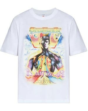 CASABLANCA Printed T Shirt - White