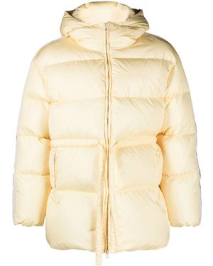 Palm Angels Belted Down Jacket - Natural