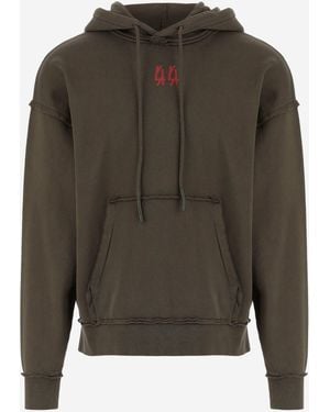 44 Label Group 44 Labelgruppe gedrucktes Baumwoll -Sweatshirt - Grau