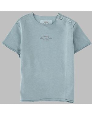Teddy & Minou Mini Cotton T-Shirt - Blue