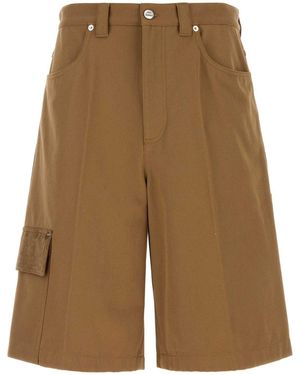 Gucci Caramel Cotton Bermuda Shorts - Multicolour