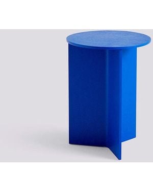Hay Slit Table Wood Round Ø35 X H47 - Blue