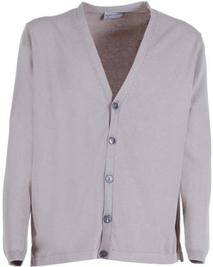 Sette Fili Cashmere Cardigan M/Lunga Fondo Tubolare Con Spacchi - Gray