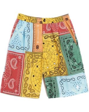 Marcelo Burlon Marcelo Burlon All Over Bandana Shorts - Blu