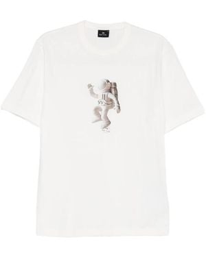 Paul Smith Heren Casual Fit T-shirt Astronaut - Wit