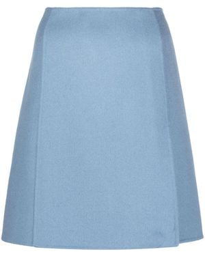P.A.R.O.S.H. High-Waist Wool Skirt - Blue