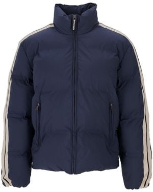 Palm Angels Klassiek Logo Track Donsjack - Blauw