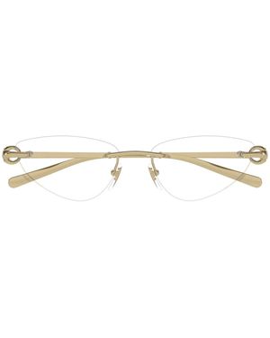 Gucci Gg1702 O 002 Gold/Transparent Damens Brillen - Mettallic