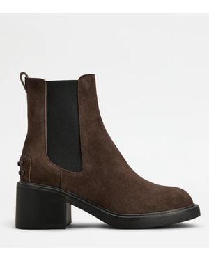 Tod's Stiefeletten aus Wildleder - Braun