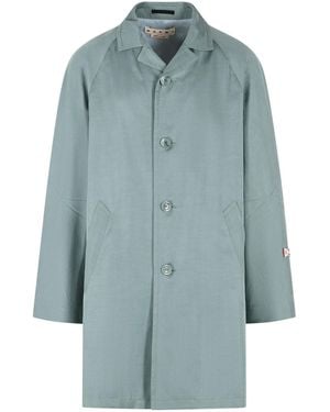 Marni 'Lyocell' Trench Coat - Blue