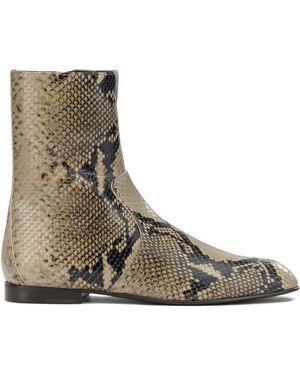 KHAITE "Colt" Ankle Boots With Zipper - Brown