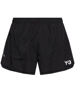 Y-3 Hardloopshort Met Logo - Zwart