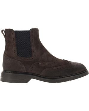 Hogan Chelsea Boot In Suede - Bruin