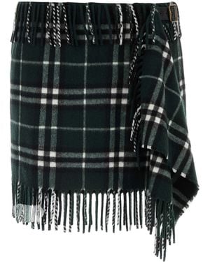 Burberry Bestickte Wolle Mischungsminirock - Schwarz