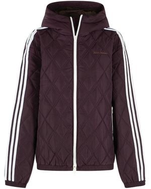 adidas Polyesterjacke in Burgunderrot - Lila