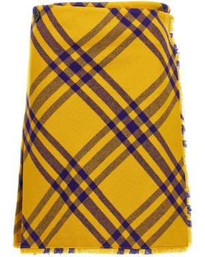 Burberry Wickelrock Aus Wolle - Gelb