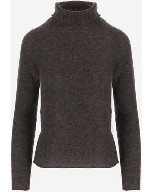 Bruno Manetti Jumper Alpaca And Wool Blend - Black