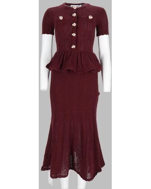 Self-Portrait Inspired Lace Mini Dress - Purple