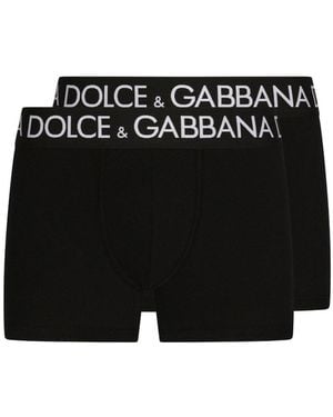 Dolce & Gabbana Pack Of Two Boxers - Black