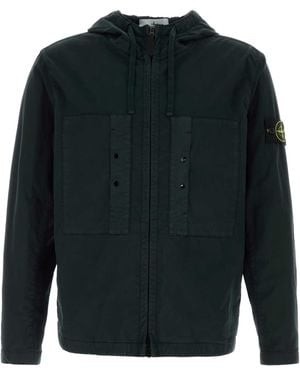 Stone Island Stretch Cotton Jacket - Black
