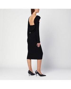 Philosophy Midi Dress With Crossover Detail - Black