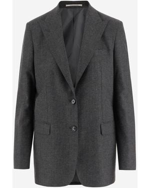 Tagliatore Single Breasted Jacke in Stretch Viskose -Mischung - Grau