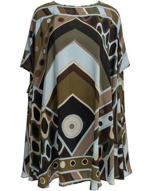 PUCCI "Vivara" Short Caftan Dress - Black