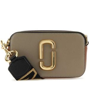 Marc Jacobs Leather The Snapshot Crossbody Bag - Grey