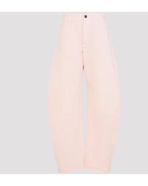 Alaïa Round Tinted Denim Trousers - Roze