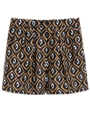 Max Mara Gedrukt Zijden Shorts Zwart