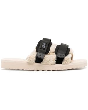 Suicoke Moto Pantoletten Mit Logo-Patch - Schwarz